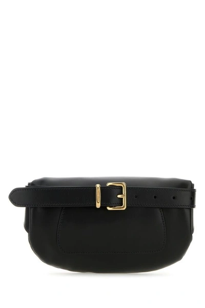 Shop Miu Miu Woman Black Leather Belt Bag
