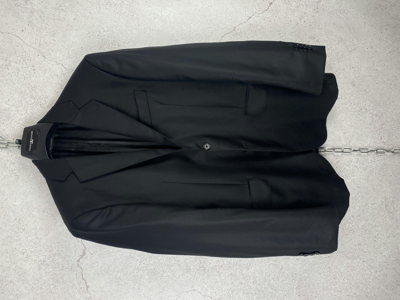 Pre-owned Saint Laurent Ysl Wool Suit Jacket Blazer In Black