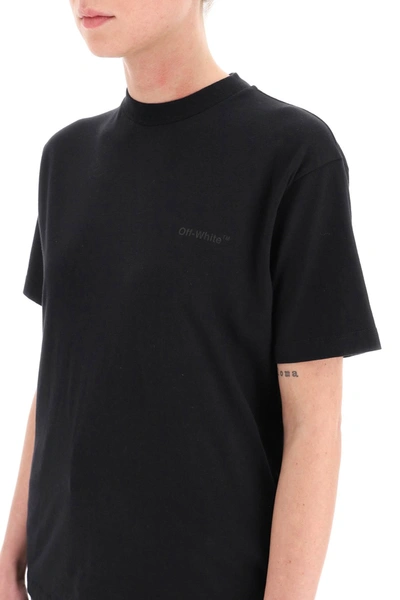 Shop Off-white 'diag' Print T-shirt Women In Black