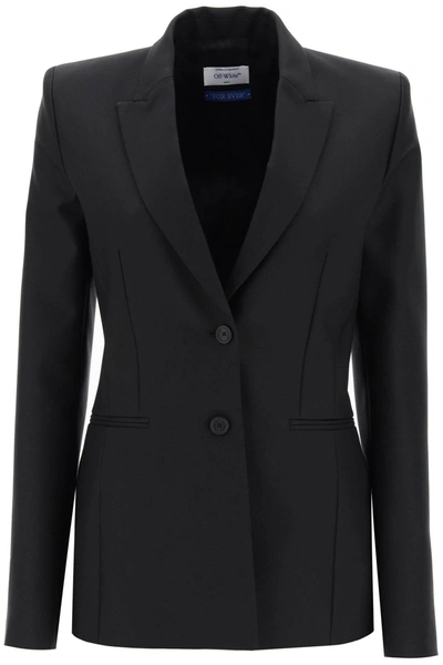 Shop Off-white Corporate Shaped Jacket Women In Black