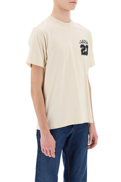 Shop Off-white Crew-neck T-shirt With 23 Logo Men In Multicolor