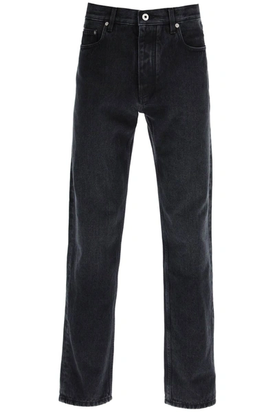 Shop Off-white Regular Jeans With Tapered Cut Men In Gray