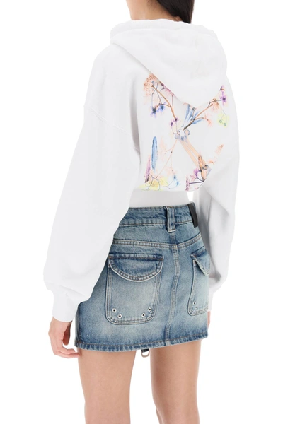 Shop Off-white X-ray Arrow Cropped Hoodie Women