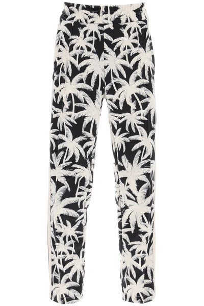 Shop Palm Angels Joggers With Palms Print Men In Multicolor