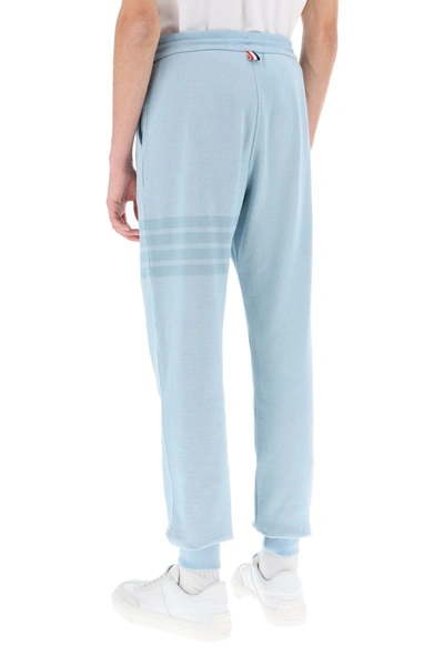 Shop Thom Browne 4-bar Joggers In Cotton Knit Men In Blue
