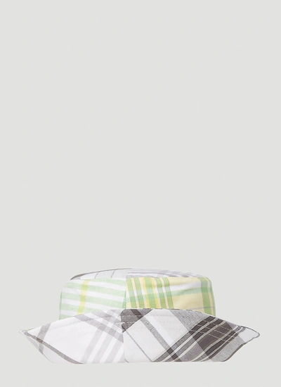 Thom Browne Cappello Da Pescatore In Cotone Stampato Uomo In Gray
