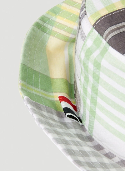 Thom Browne Cappello Da Pescatore In Cotone Stampato Uomo In Gray