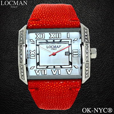 Pre-owned Locman Ladies'  Glamour Otto Diamond Ref 232 Watch W/r 3 Atm 37mm Quartz Mop