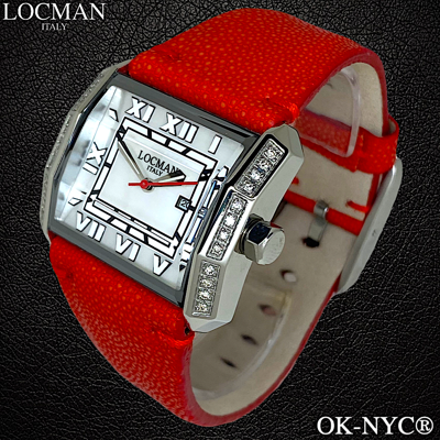 Pre-owned Locman Ladies'  Glamour Otto Diamond Ref 232 Watch W/r 3 Atm 37mm Quartz Mop