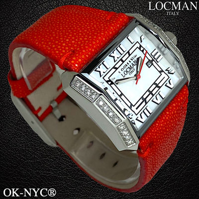 Pre-owned Locman Ladies'  Glamour Otto Diamond Ref 232 Watch W/r 3 Atm 37mm Quartz Mop