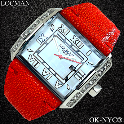 Pre-owned Locman Ladies'  Glamour Otto Diamond Ref 232 Watch W/r 3 Atm 37mm Quartz Mop