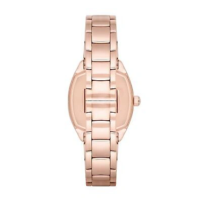 Pre-owned Emporio Armani Womens Wristwatch  Gamma Ar11038 Stainless Steel Gold Rose