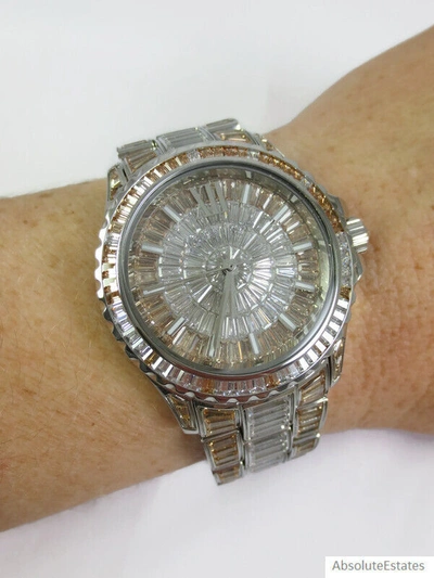 Pre-owned Michael Kors Mid Everest Crystal Silver Glitz Limited Edition Watch Mk7288