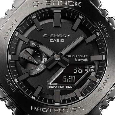 Pre-owned Casio G-shock Solar Wristwatch Men's Gm-b2100bd-1ajf G-shock Full Metal Black