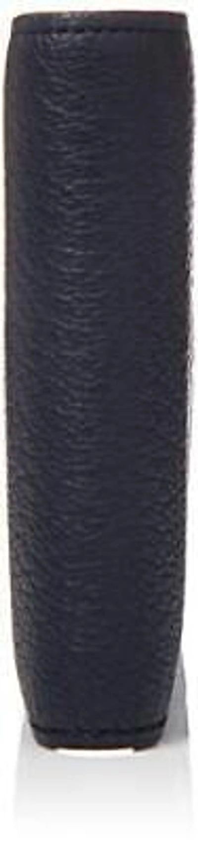 Pre-owned Lanvin [ Collection] Deer Skin Fold Wallet Jlmw8ds1 Navy In Blue