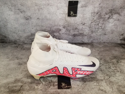 Pre-owned Nike Men's Size 11.5  Zoom Mercurial Superfly 9 Elite Fg Soccer Cleats Dj4977-101 In White