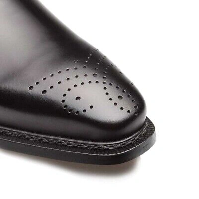 Pre-owned Mezlan Gavino Black Calfskin Leather Mens Oxford (12-m)