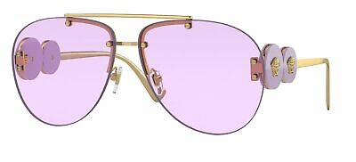 Pre-owned Versace Rock Icons Ve 2250 Gold/violet 63/13/145 Women Sunglasses