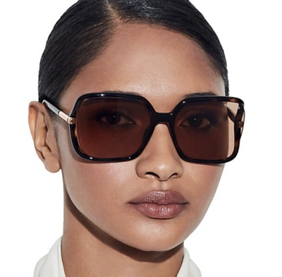 Pre-owned Tom Ford Ft1089-52e-60 Havana Sunglasses In Brown