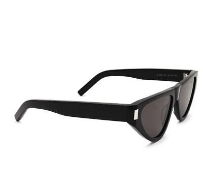 Pre-owned Saint Laurent Yves  Sl-467-001-52 Black Sunglasses In Gray