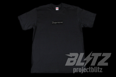 Pre-owned Supreme Swarovski Box Logo Tee Black M L Ss19 T-shirt