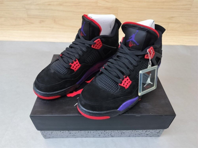 Pre-owned Nike Air Jordan 4 Retro Nrg Raptors Aq3816 056 Black/court Purple Choose Size