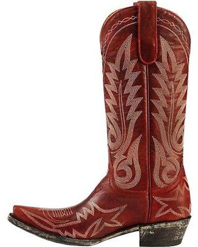Pre-owned Old Gringo Women's Nevada Western Boot - Snip Toe - L175-352 In Red