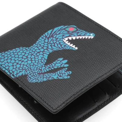 PAUL SMITH Pre-owned ⚡very Rare⚡  Pebbled Grain Original Design Dino Wallet W/tags ? In Black
