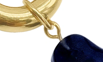 St. Moran Capri Natural Blue Sapphire Huggie Earrings In Blue