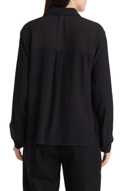 Shop Eileen Fisher Texture Shirt In Black