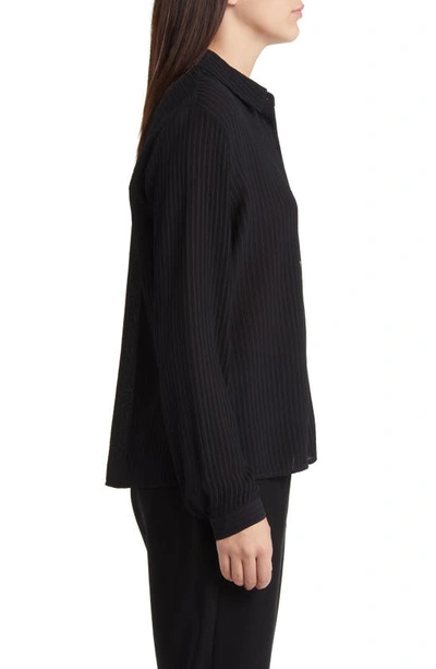 Shop Eileen Fisher Texture Shirt In Black