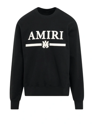 Shop Amiri Crew-neck Sweatshirt With Logo In Black