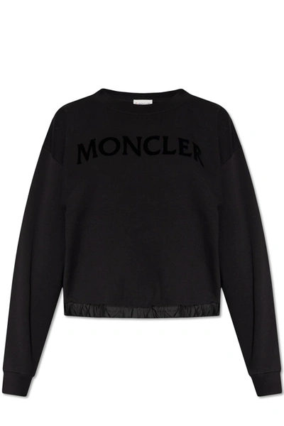 Shop Moncler Sweatshirt With Logo In Black