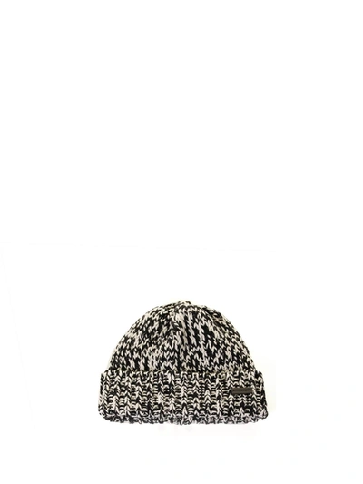 Shop Saint Laurent Wool Hat In Black Ivory