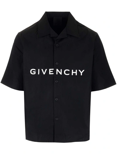 Shop Givenchy Black Bowling Shirt