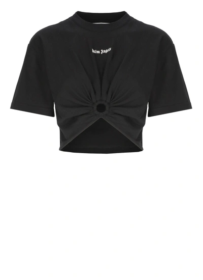 Shop Palm Angels Classic Logo Ring T-shirt In Black