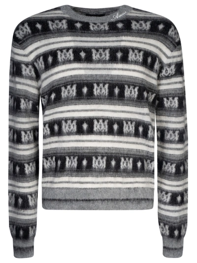 Shop Amiri Skater Stripe Crewneck Sweater In Black