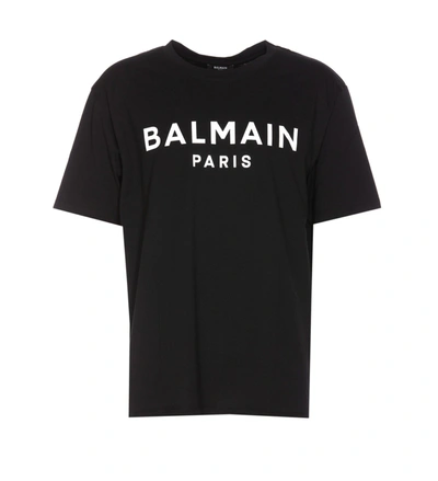 Balmain Logo T-shirt In Black | ModeSens