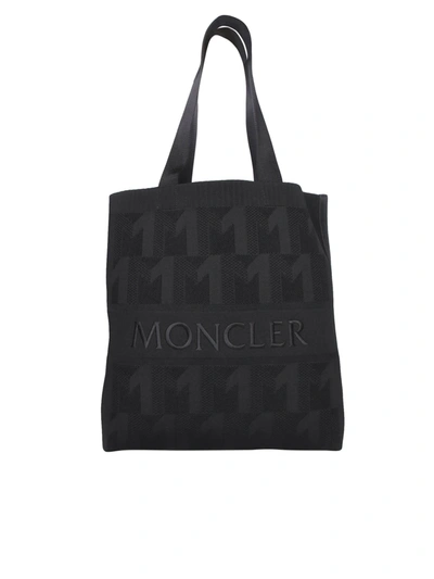 Shop Moncler Monogram Black Bag
