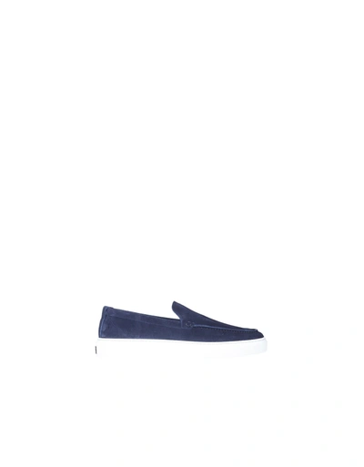Shop Woolrich Suede Slip-on Sneaker In Blue