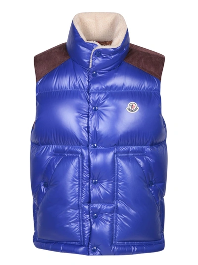 Shop Moncler Ardeche Blue Vest