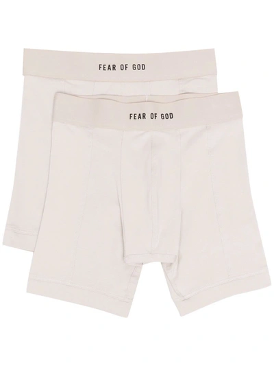 Shop Fear Of God 2 Pack Boxer Brief In Cement