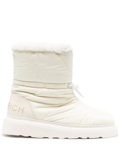 Shop Woolrich Padded Boot Tex Nylon In Cream