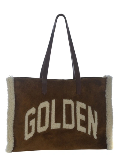 Shop Golden Goose Bag  California East-west In Suede In Cuoio
