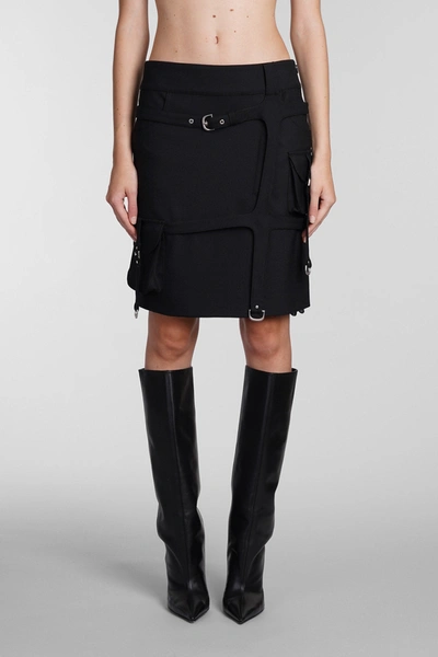 Shop Off-white Skirt In Black Polyester In Default Title