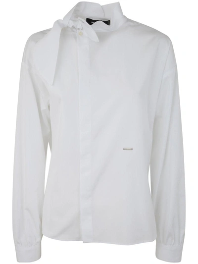 Shop Dsquared2 Gathered Tied-neck Long-sleeved Shirt In Default Title