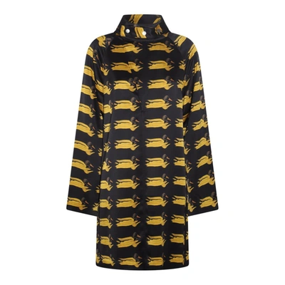 Shop Burberry Duck Printed Long Sleeved Mini Dress In Default Title