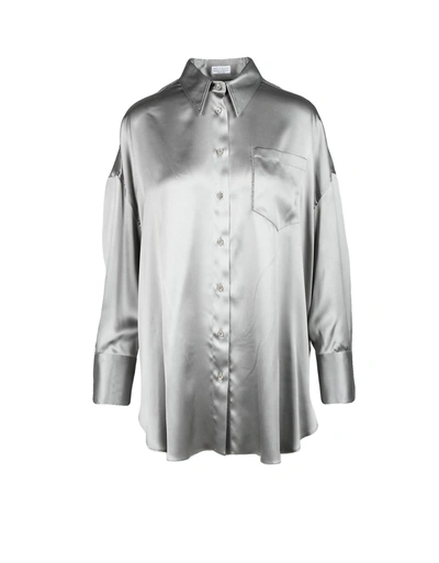 Shop Brunello Cucinelli Womens Gray Shirt
