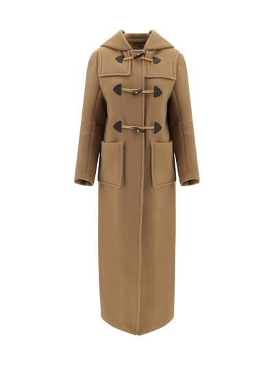 Shop Prada Coat In Khaki