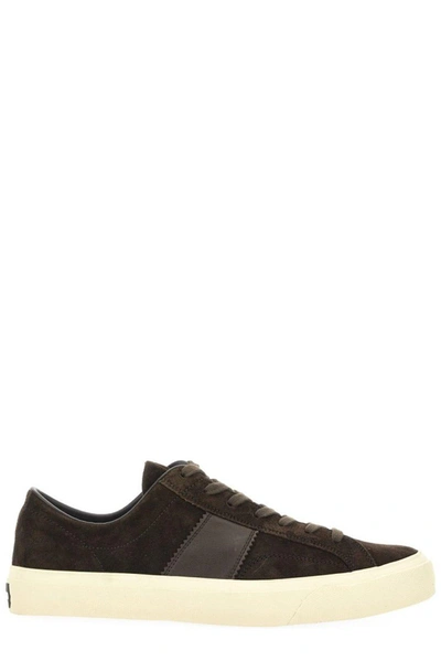 Shop Tom Ford Panelled Lace-up Sneakers In Multicolor